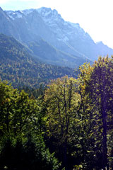 Zugspitzmassiv von Terasse gesehen